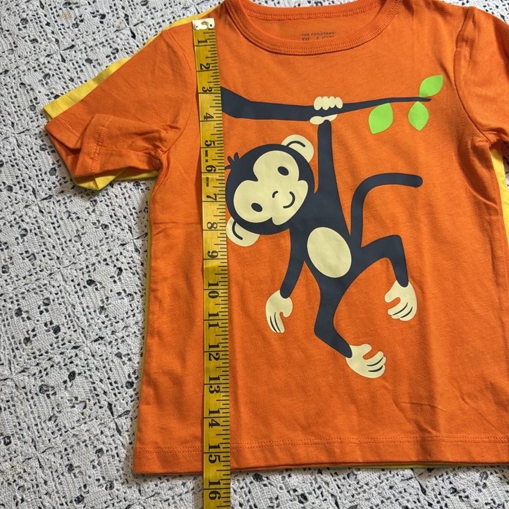 The Children's Place Vibrant Orange and Yellow Short Sleeve Tees Lot of 2 - Picture 7 of 8